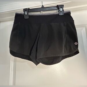 lululemon athletica Women's Black Athletic Shorts-4"